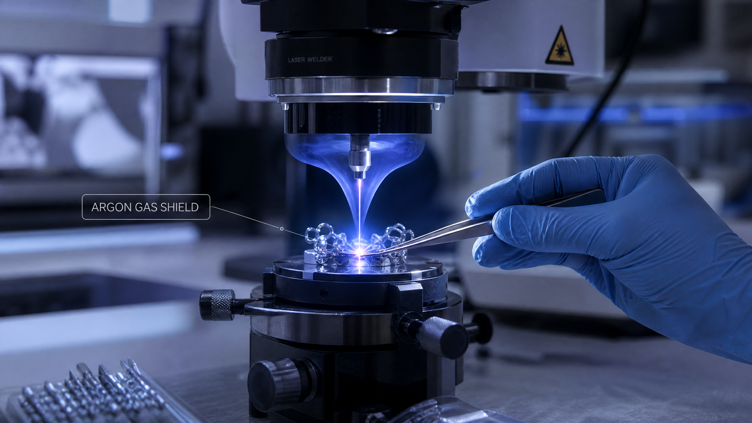 Micro Welding in an Argon Environment vs. a Non-Argon Environment for Dental Appliances