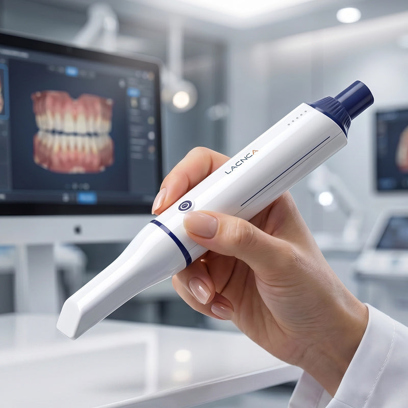 Clinician holding the Launca DL-300 Wireless Scanner