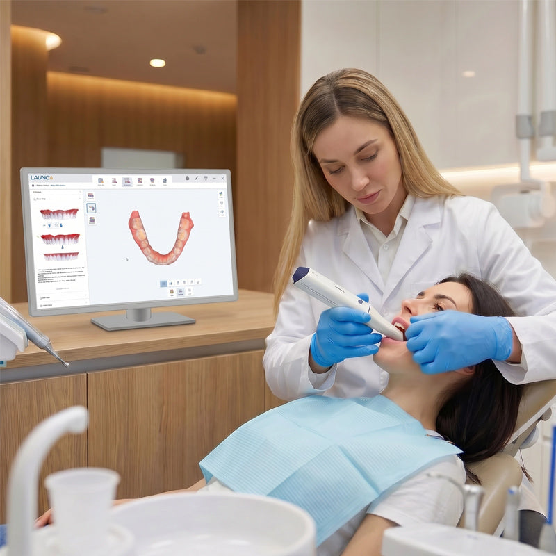 Dentist Scanning Patient with Launca DL-300